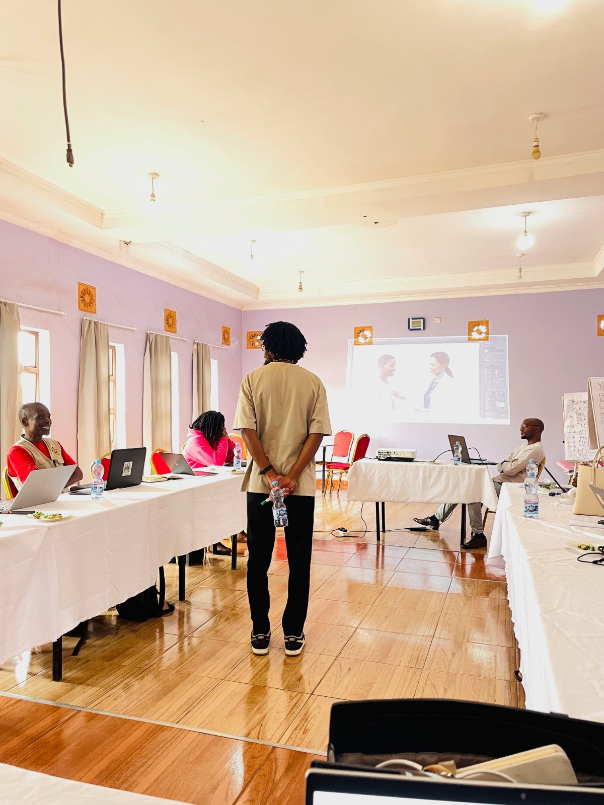 Collaborative problem-solving workshop with diverse team